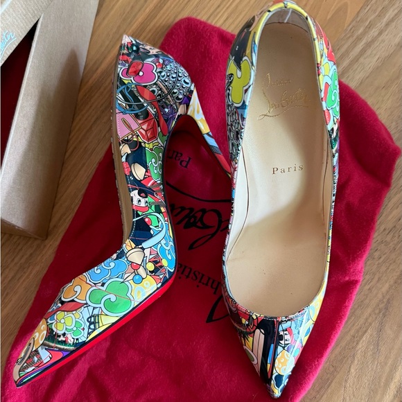 Christian Louboutin Vibrant Patterned Heels - Picture 1 of 9